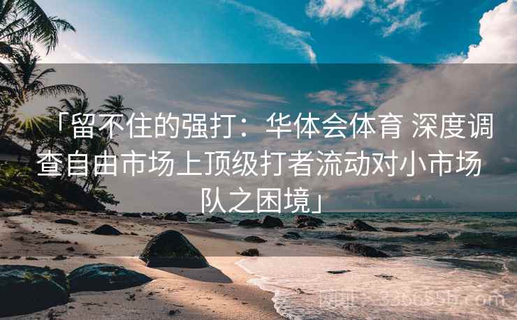 「留不住的强打：华体会体育 深度调查自由市场上顶级打者流动对小市场队之困境」
