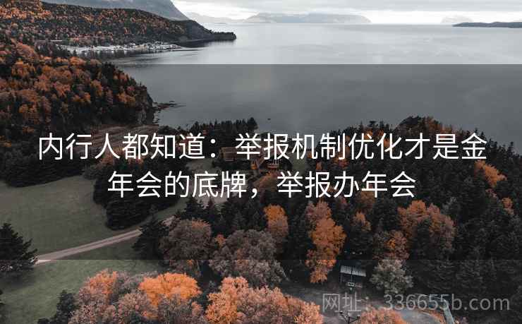 内行人都知道：举报机制优化才是金年会的底牌，举报办年会
